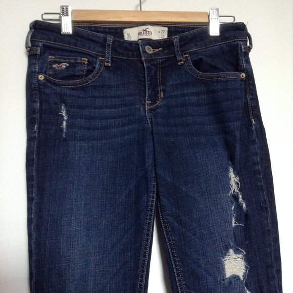 Hollister Womens' Skinny Distressed Jeans Sz. 5L - Picture 1 of 13